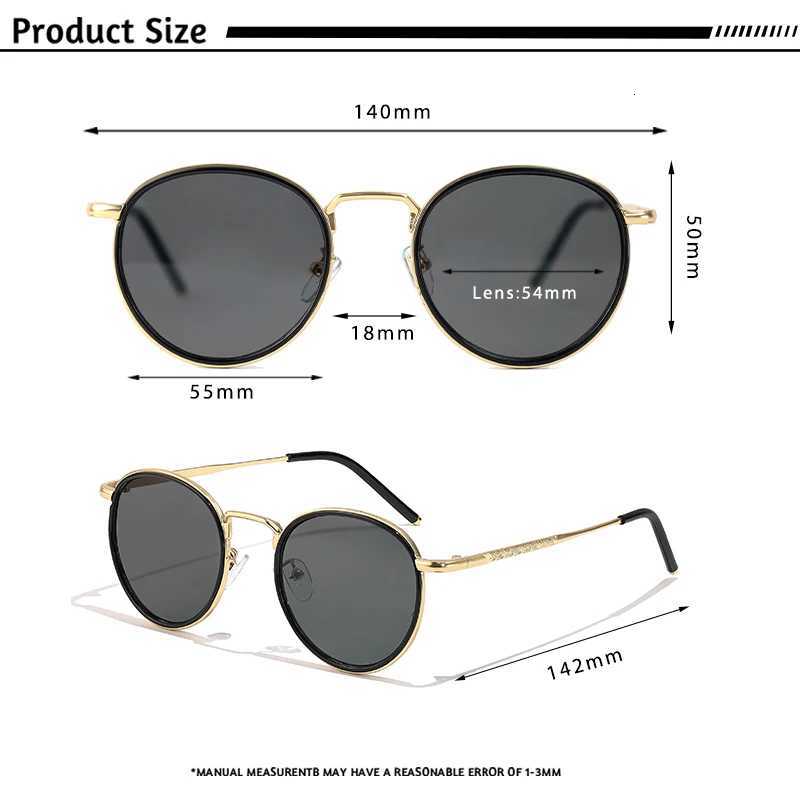 CATERSIDE Retro Round Sunglasses Mens Punk Metal Frame Brand Design Sun Glasses for Womens Party Travel Eyewear Business UV400T251024