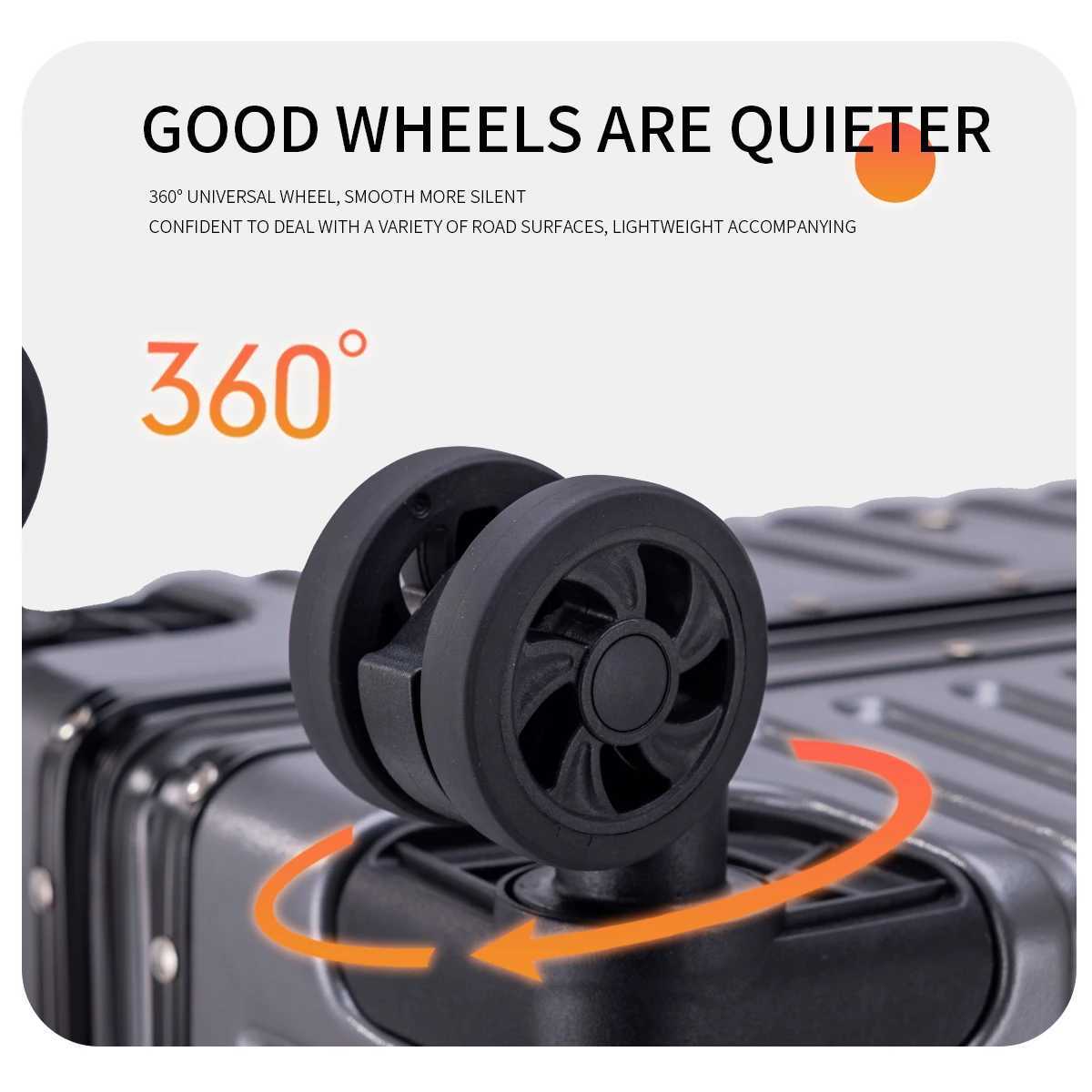 Strong and Durable Multifunctional Trolley Suitcase New LargeCapacity Suitcase Universal Wheel Student Password BoxW251024
