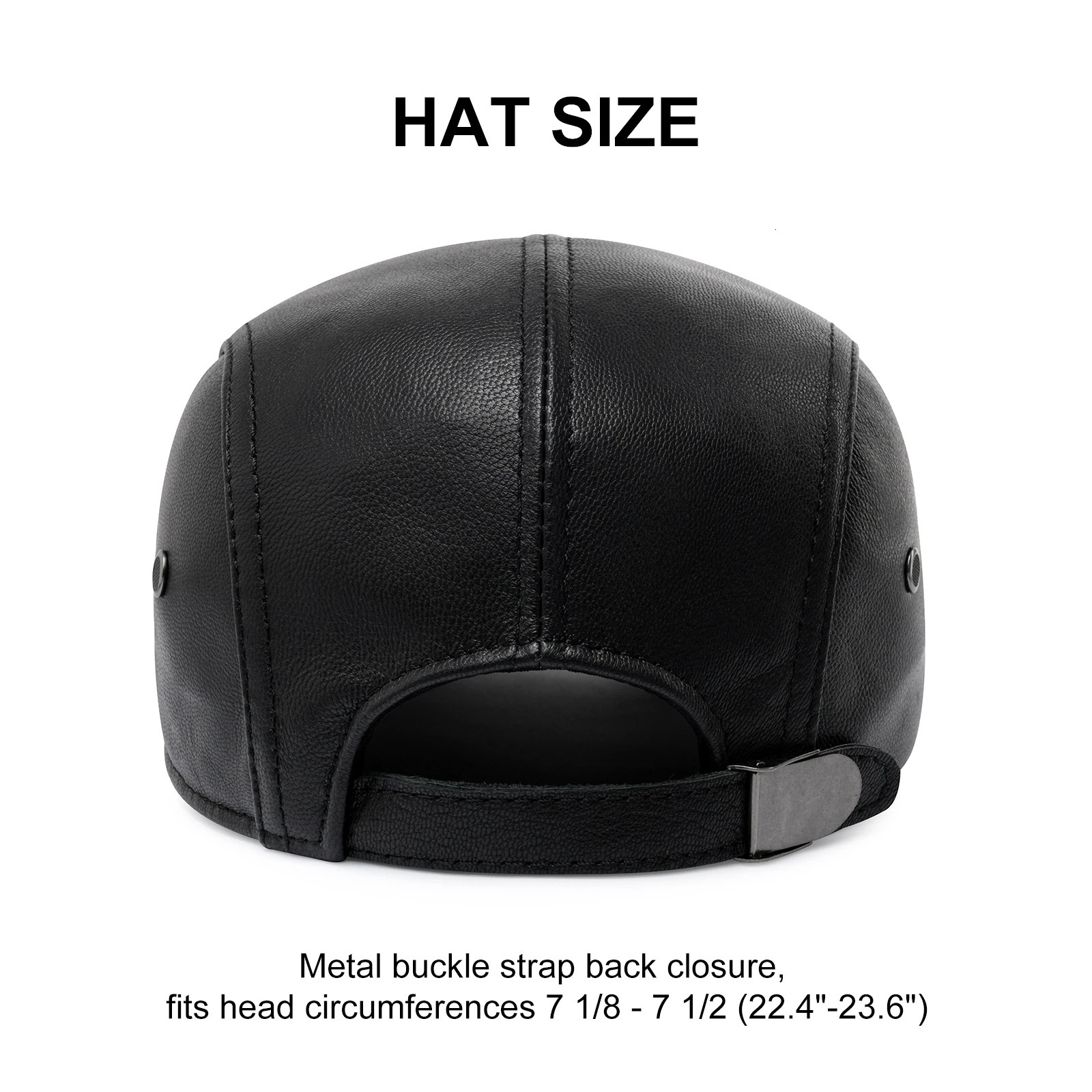 BOTVELA Mens Adjustable sboy Cap Beret Driving Hunting Fishing Hat Genuine Leather Ivy Cap Fashion Gatsby Ivy Flat Cap 251021