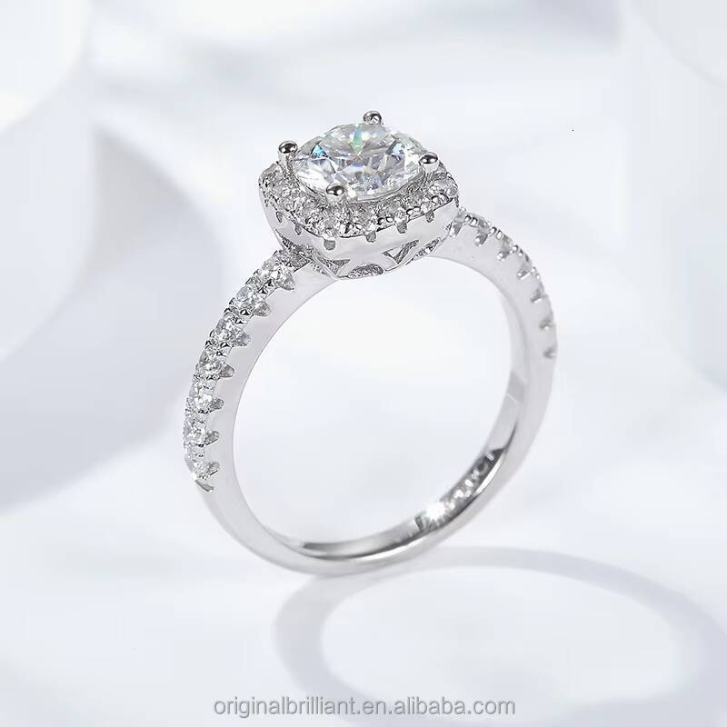 Starsgem Women Jewelry 05CT 10CT 20CT 30CT D VVS Moissanite S925 Sterling Silver Engagement Ring