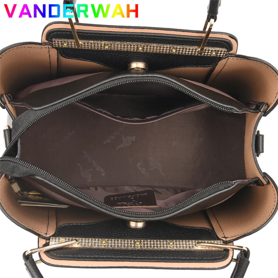 Soft Leather Handbags Women Bags er 3 Layers Shoulder Crossbody Sac Ladies Large Capacity Shopping Messenger Tote 251023