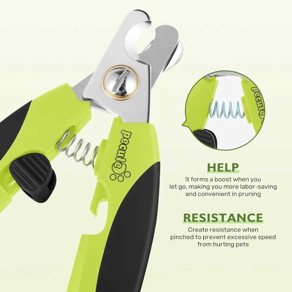 Dog Nail Clipper Dog Nail Trimmers with Safety Guard Lock Dog Nail File Sharp Stainless Steel Z20251024