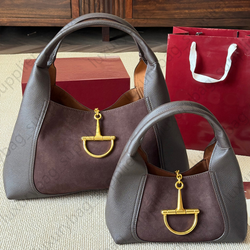 Horse Carrying Tote Bag Luxury Designer Bag Softbit Shoulder Bag Handbag Designer Bags For Women Clutch Cowhide Leather Suede Fabric Splice Underarm Bag Sac De Luxe