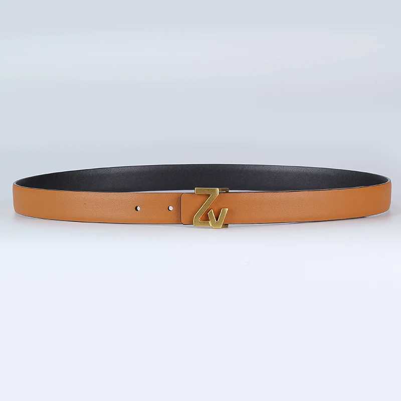 Luxury Width 25mm Reversible Leather Brand Belt Women Design Lady Girl Belt for women Waist Belt Chic Dress Party Belt for jeans W251024