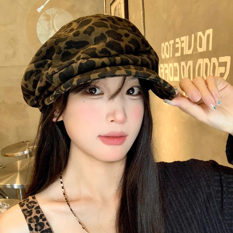 Irregular Ink Splashing Print Berets for Women Spring and Autumn Travel Versatile Casual Show Face Small Retro sboy Hat 251023