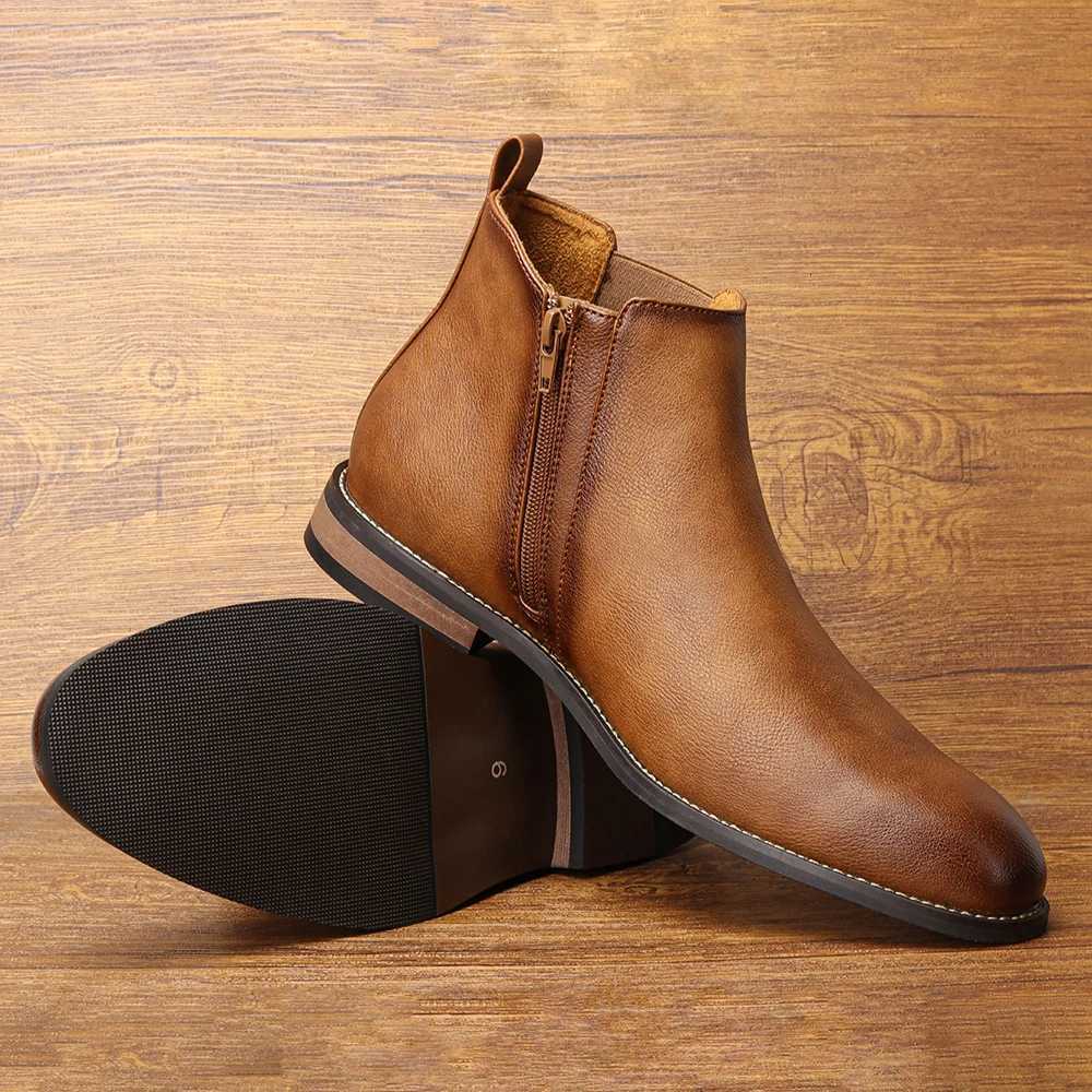 Size 713 Men Chelsea Boots Ankle Boots soft leather Men Boots W251024