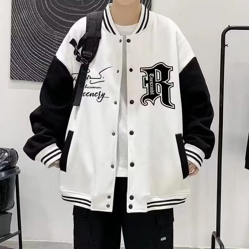 Spring And Autumn New Men's Jacket Casual Coat Designer Hoodie Jacket Tracksuit Men Polo Veste Coat Color Block Print Men's Baseball Jacket 