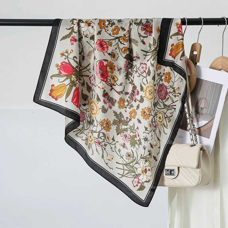 Fashionable Simation Silk Square Scarves 70cm Temperament Wen Shl Wr Soft Satin Scarf Bandana Fem Neckerchief Hijab Y251024