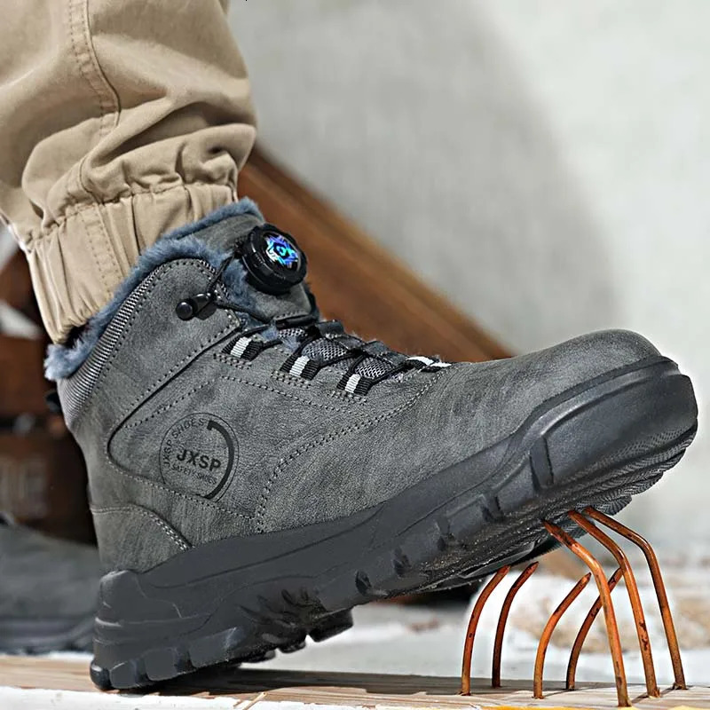 2025 Rotating Button Work Boots Men PunctureProof Men Safety Boots Protective Shoes Indestructible Security Steel Toe Shoes 251021