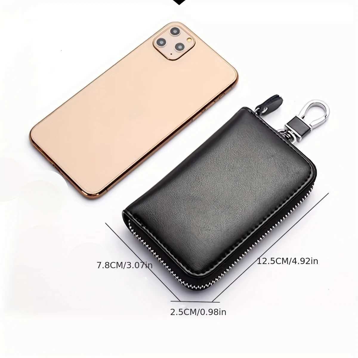 Portable PU Key Bag For Mens Waist Trailer Remote Control Key Protection Cover All Inclusive With Zipper Key Storage Organizer Z251023