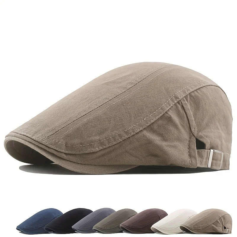 Mens Classic Cotton sboy Hat Vintage Cabbie Cap Mens Sun Protection Beret Hat 251021