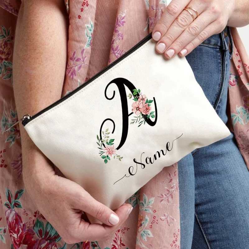 Letter Aesthetics Personalized Name Makeup Bag Best Gift for Teachers Friends Cosmetic Case Bachelorette Party Gift Pencil CaseT251024