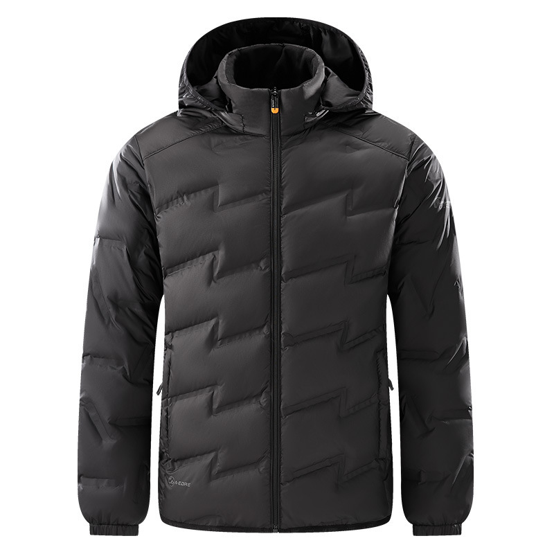 Down Jacket New Fall/Winter Couple's Thickened Hooded Warm Coat Graphene Heat-Retaining Outdoor Camping Hiking Apparel