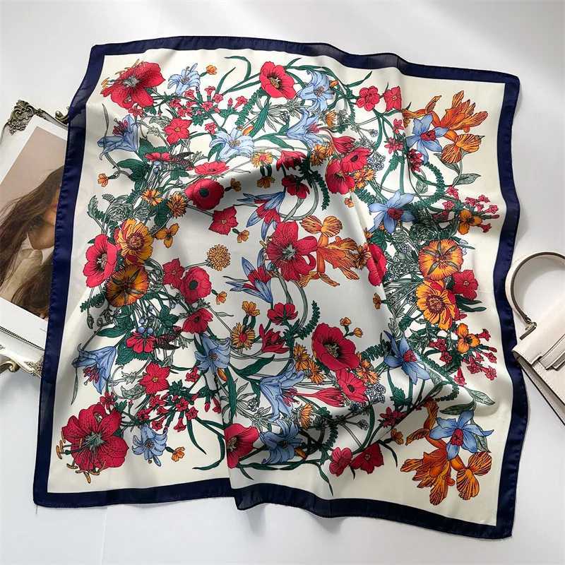Summer 70cm Hair Print Silk Feeling Scarf For Wen Fashion wers Neck Tie Hand Bag Foard Wrist Kerchief Shl Wrs Hajib Y251024