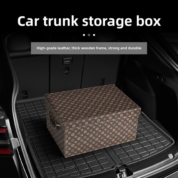 Stylish Designer High-Quality Storage Box - Creative Car Organizer for Women's Vehicles