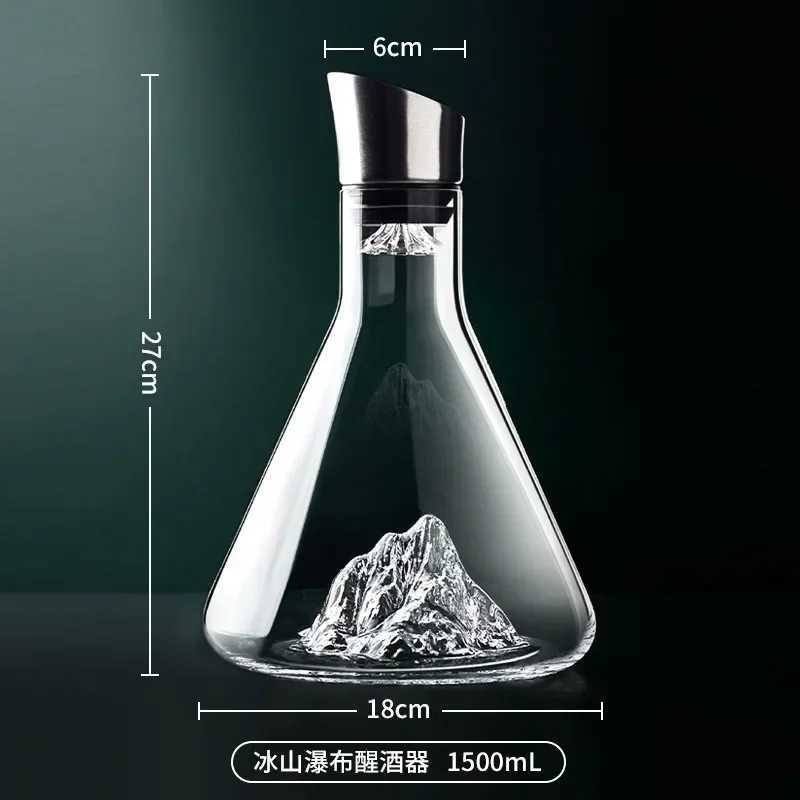 1800ML Whiskey Decanter Wine Decanter Lead Crystal Creative Quick Decanter Pot Red Wine Set Wine Accessories Y251024