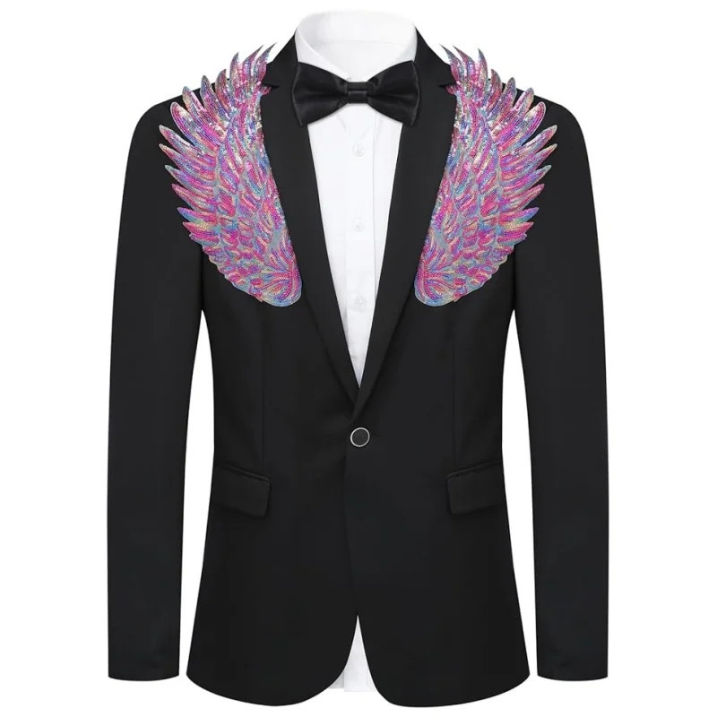 Custom Mens Sparkly Tuxedo Jacket with Sequins Elegant Prom Blazer Party Wedding Dinner Suit Glitter Groom Stage Performan 251023