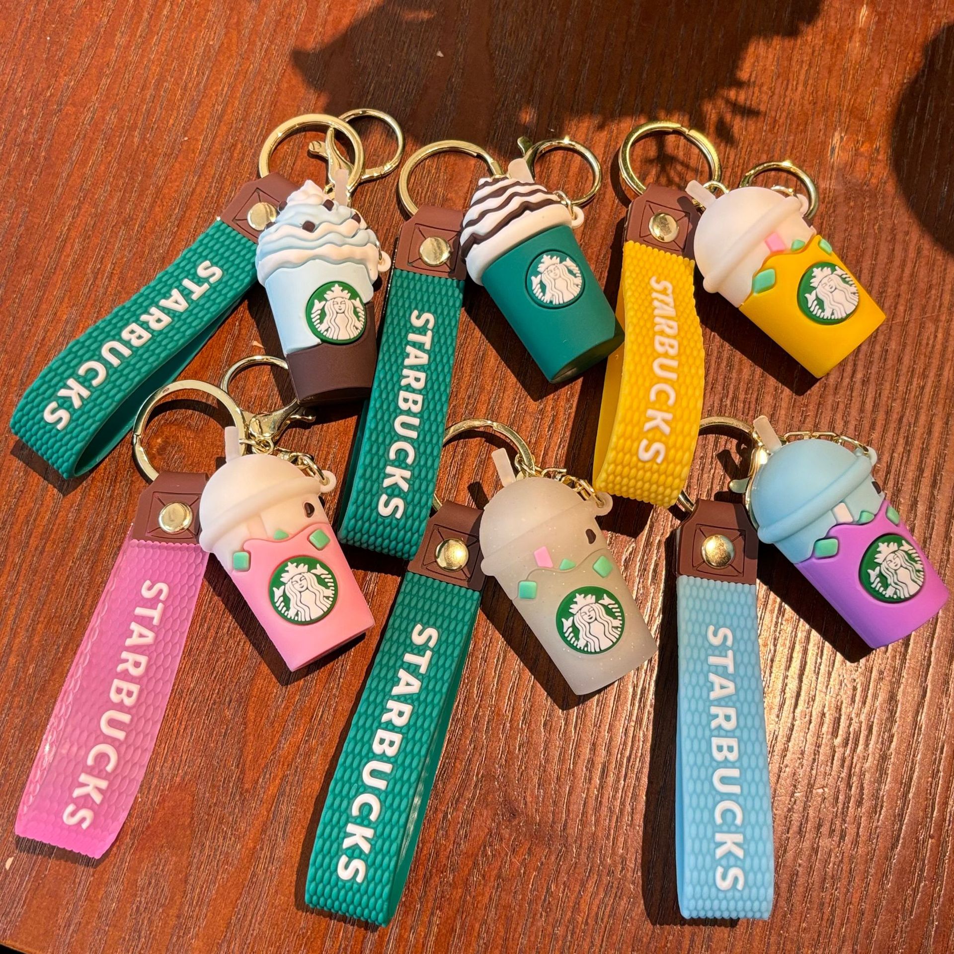 Starbucks Keychain Charm - PVC Doll Pendant, Claw Machine Alliance Small Gift, Key Ring Wholesale