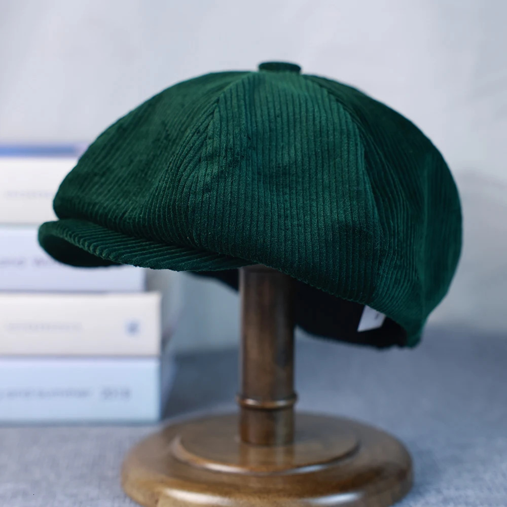 Retro Winter Caps For Men Corduroy sboy Hat Woman Flat Cap Male Warm Cap Dad Outdoors Casual Octagonal Cap Gatsby Hat 020 251021