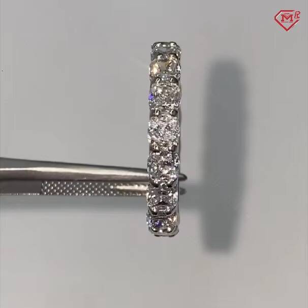 Hip Hop Eternity Ring Men Vvs Iced Out Moissanite 925 Silver Custom Wedding Moissanite Ring