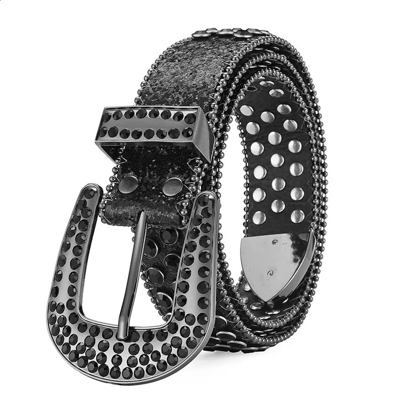 Goth For Rhinestone Belts Women PU Leather Strap For rhinestone Belts Western Cowboy Y2K Girls Fashion Belt For Jeans Men 251013