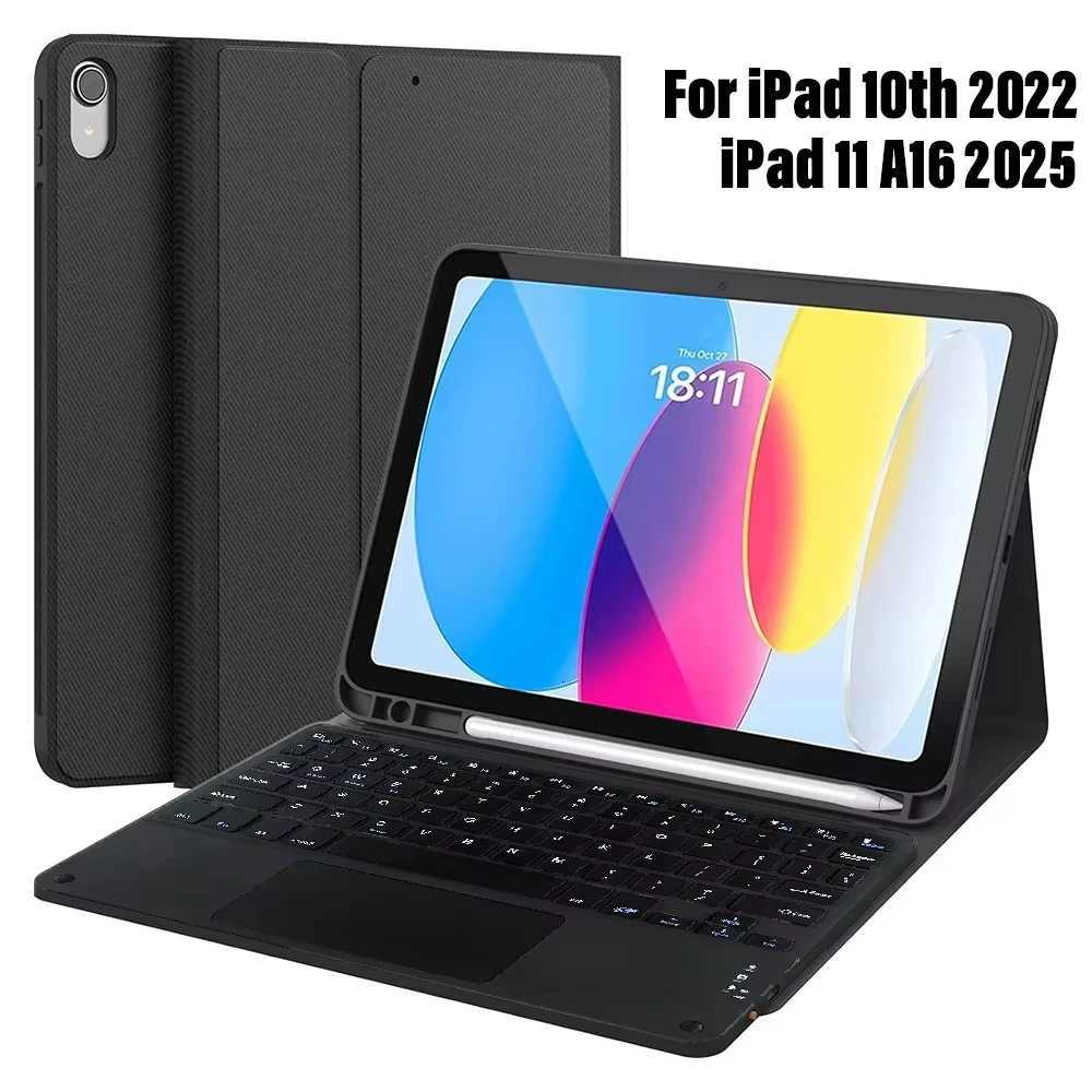 Keyboard Case For iPad 10th Gen 2022 109inchDetachable etooth Keyboard Cover For iPad 11 11inch A16 2025 With Pencil HolderXJ251024