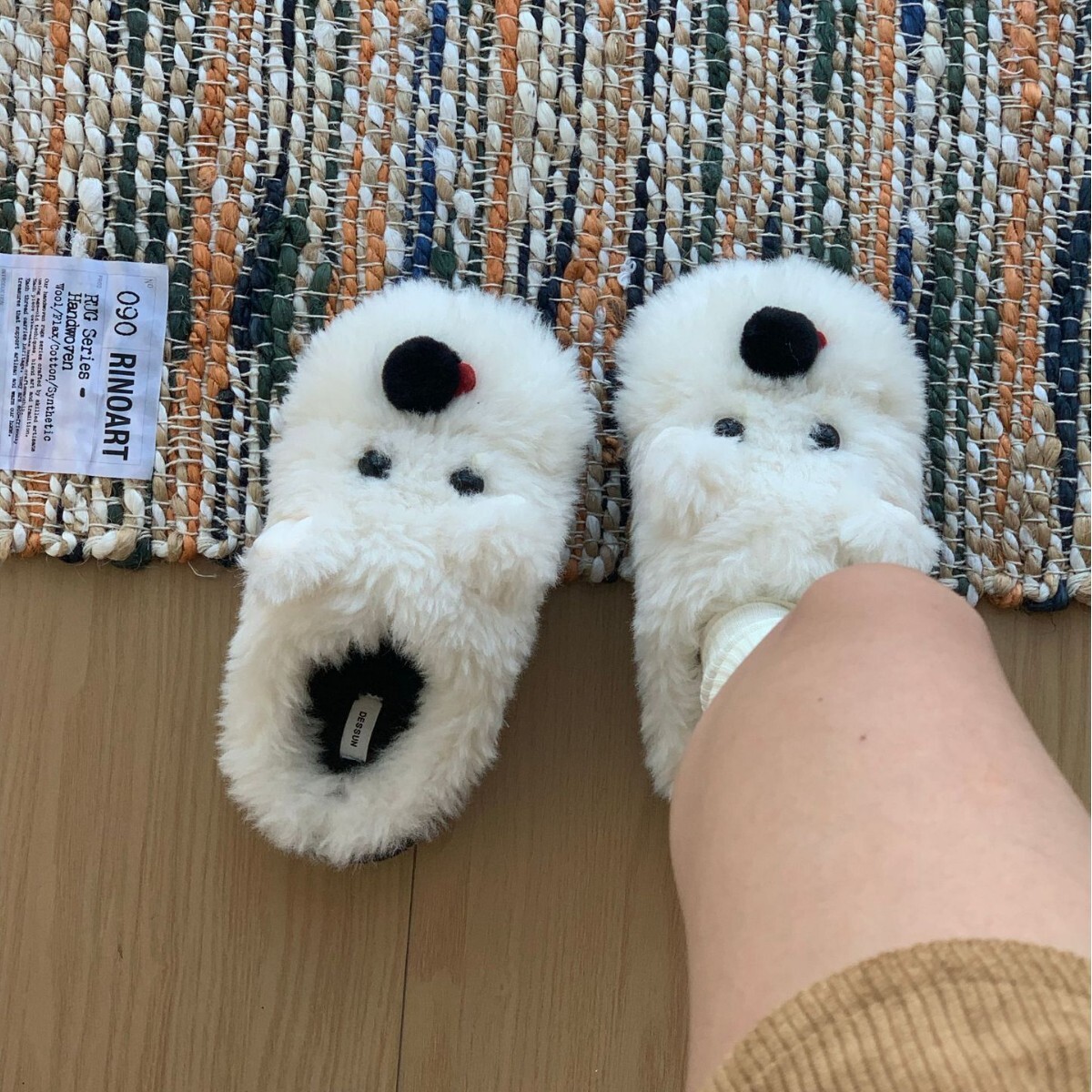 Luminous shoes, thick fur slippers for autumn and winter, fashionable and trendy shoes for winter, can be worn, warm slippers, casual children's 