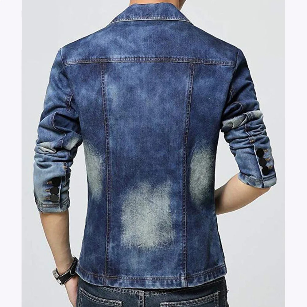 Wholesale Selling Blazer Mens Jacket Fashion Slim Washed Street Wear Trendy Denim Jackets for Man 251017