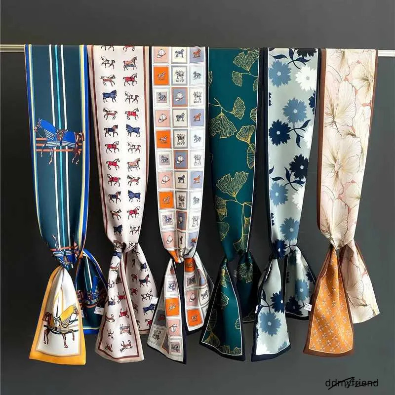 Elegant Oblong Silk Feel - Versatile Hair Accessory, Lightweight Neck Scarf For Women, Fashionable Bag Ribbon Ddmyfriend