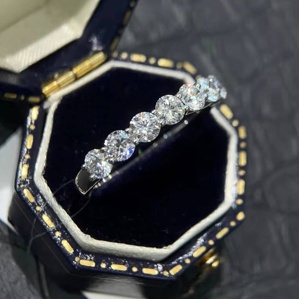 Custom Lab Diamond Jewelry 9K10K14K18K Band Diamond TS10 Womens Proposal Engagement Ring with IGI CMA Certificate