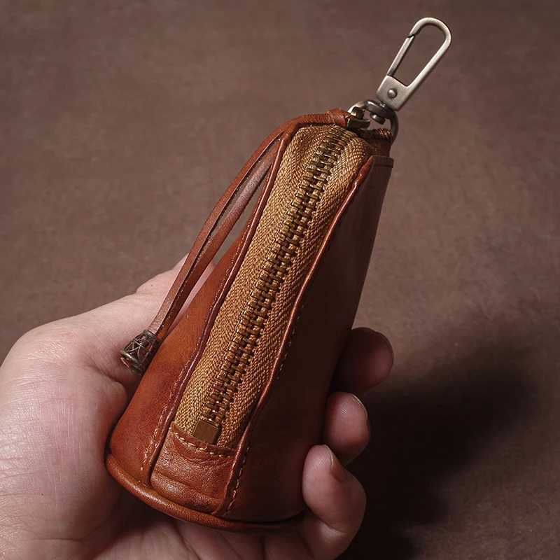 GURO Vintage Genuine Leather Key Bag Men and Women Mini Coin Purse Luxury Cowhide Wallet Card Holde Housekeeper Home Organizer Z251023