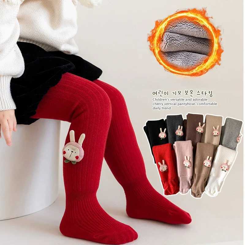 Kids Christmas Pantyhose Winter Fleece Thick Warm Baby Princess Leggings Cozy Soft New Year Costume Girls Thermal Tights 4 6 8 YT251024