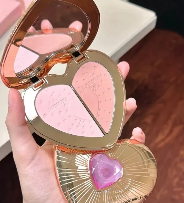 2026 New soulmate palette in 1 Airbrush Love blush 2 colors PINK PEACH Flawless Blusher 13g Health Beauty Face Cheek Cosmetics Blushes High Quality