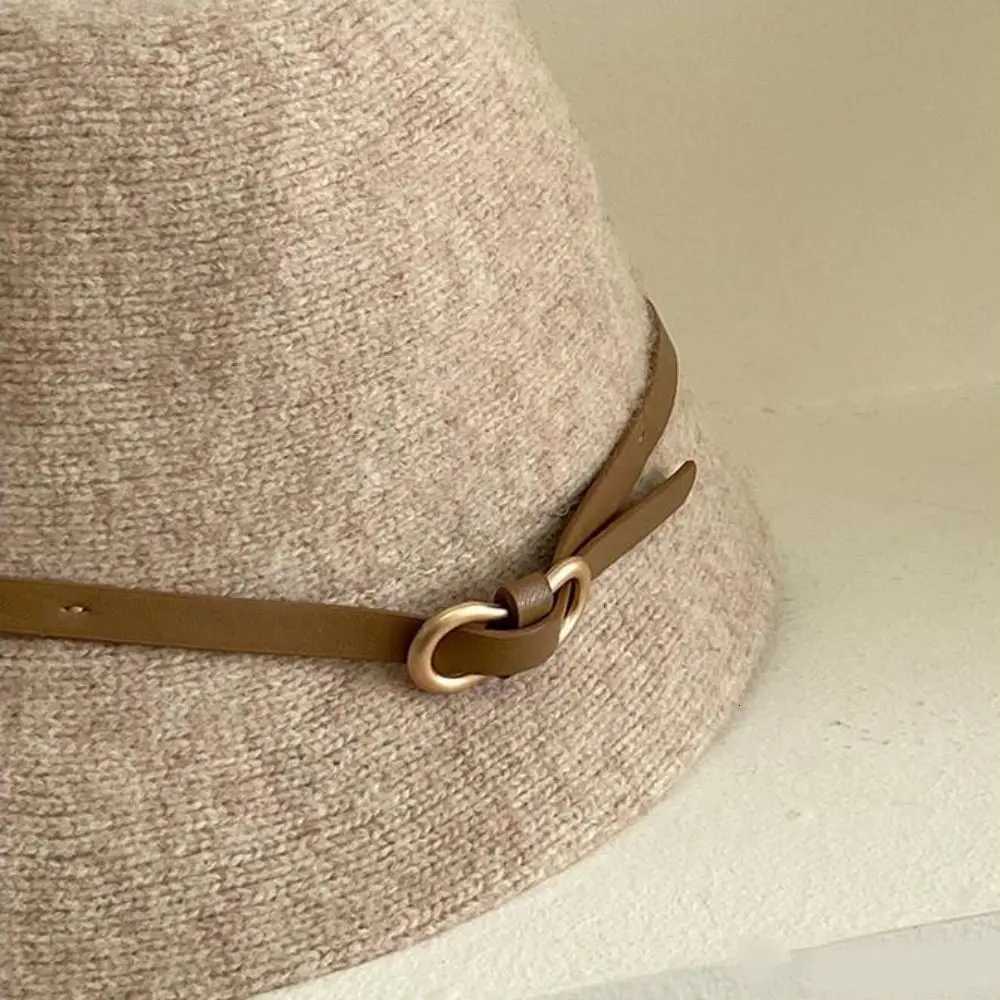 Sweet Woolen Wool Fisherman Hat Pure Color Elegant Womens Formal hat British Style Korean Style Basin Hat TravelL251024