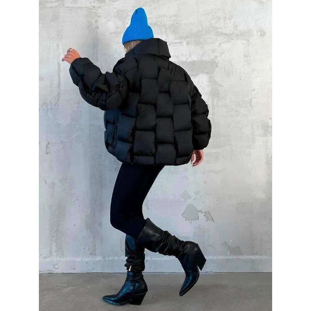 Winter Jackets For Women 2025 Thick Warm Loose Fashion Quilted Jacket Female Interchange High Street Green Baggy Puffer Coat Womens Coat