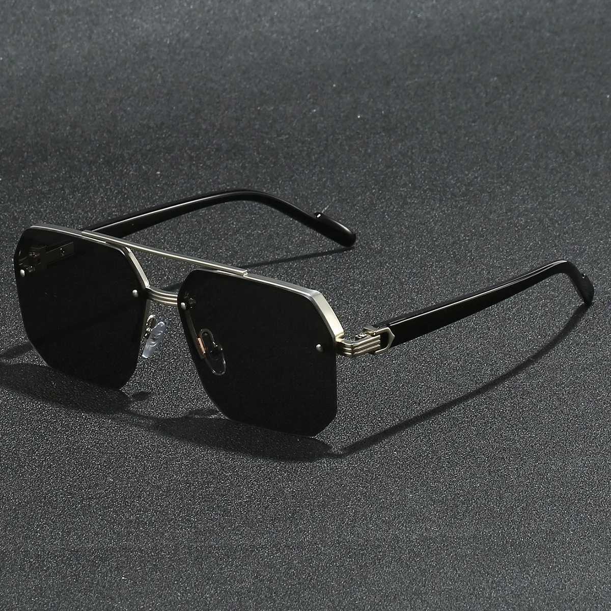 Polygon Sunglasses Rectangle Fashion Metal Frame Women Men Large Square Sun Glasses for Female Male Gradient Traveling Oculos T251024