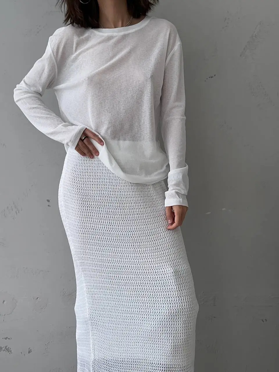 Hirsionsan Basic soft T Shirts Women Summer autumn Long Sleeves Loose Bottom Tees Ladies Casual Knitted Soft Woman Tops 251017