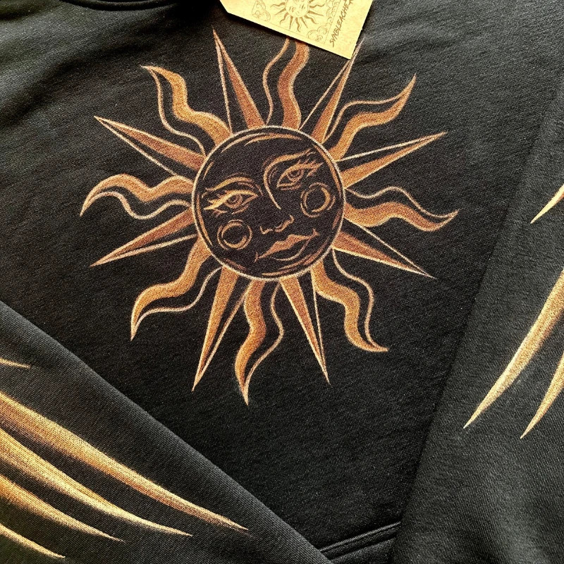 Sunbulached Creative Graffiti Unisex Casual Hoodie Y2K Gothic Harajuku Sweatshirt Retro Mythical Graphics Hip Hop Street 251018