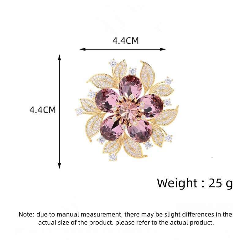 Brooch Designer luxury brooches Imitation Crystal Flower for Women men Exquisite Elegant Jewelry Accessory alloy plated 18K gold Festival gift