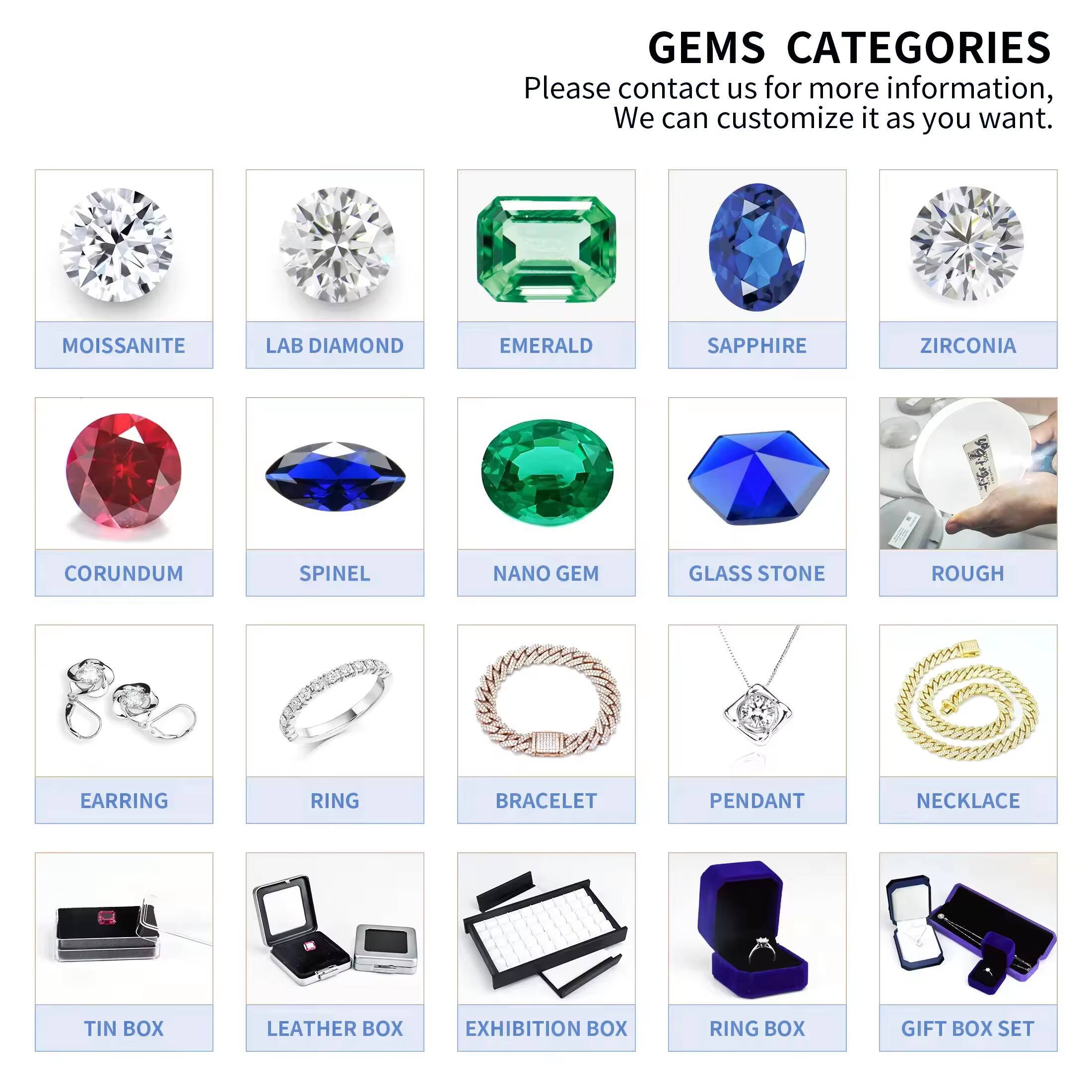 Factory Prices Excellent Cut 05ct 1ct 2ct 3ct Various Size White Color DVVS Moissanite Engagement Wedding Diamond Ring