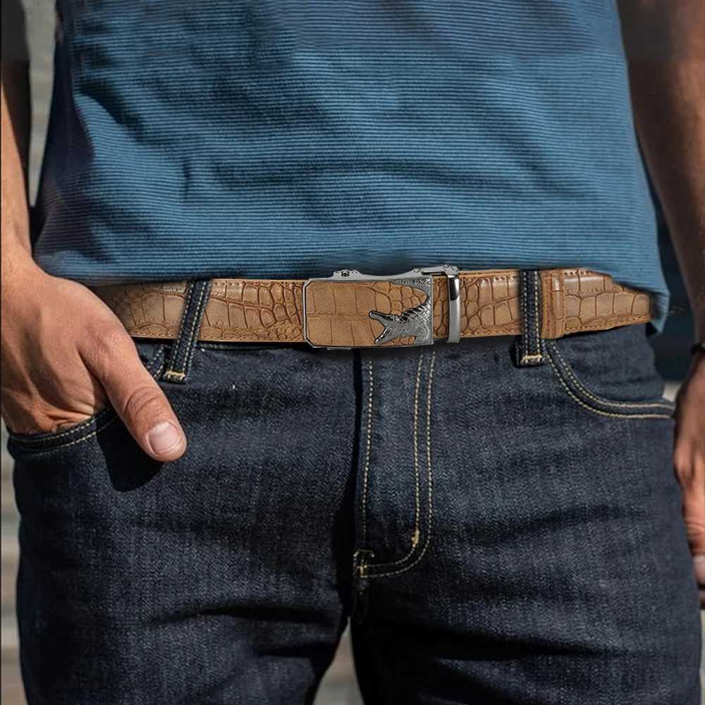 Mens PU Leather Belt Fashion Automatic Buckle Belt for Popular Business High Quality Male Belt Multi Color W251024