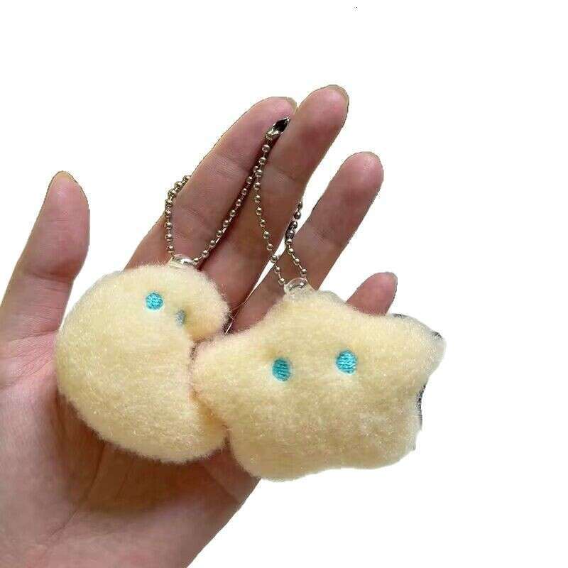 Maple Leaf Hanging Keychain Soft Cute Rabbit Moon Adorable Star Bone Toy Question Mark Bag Plush Pendant Collection