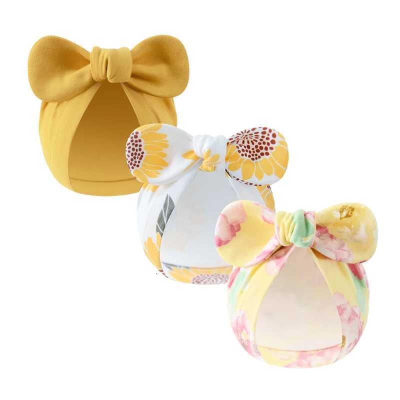 3Pcs Baby Beanie Hats Cotton Bunny Ears Newborn Turban Hat for Girls Boys Infant Bonnet Toddler Cap Newborn Gift 018ML251024