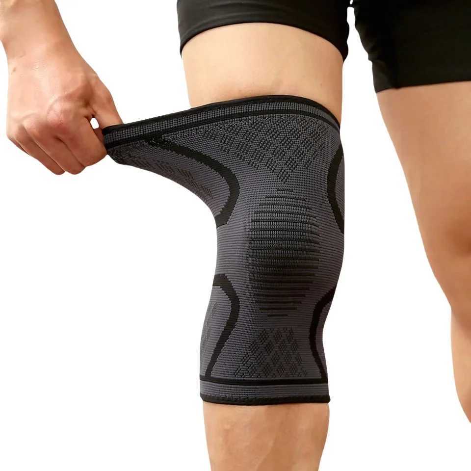 1PCS Elastic Nylon Sport Compression Knee Pad Sleeve for Fitness Running Cycling Basketball Knee Support BracesW251024