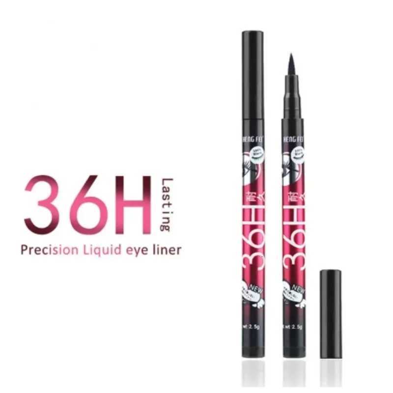 Black Liquid Eyeliner Make Up Waterproof Eyeliner Pencil 36H LongLasting Liquid Eye Liner Pen QuickDry No Blooming Makeup ToolL251024
