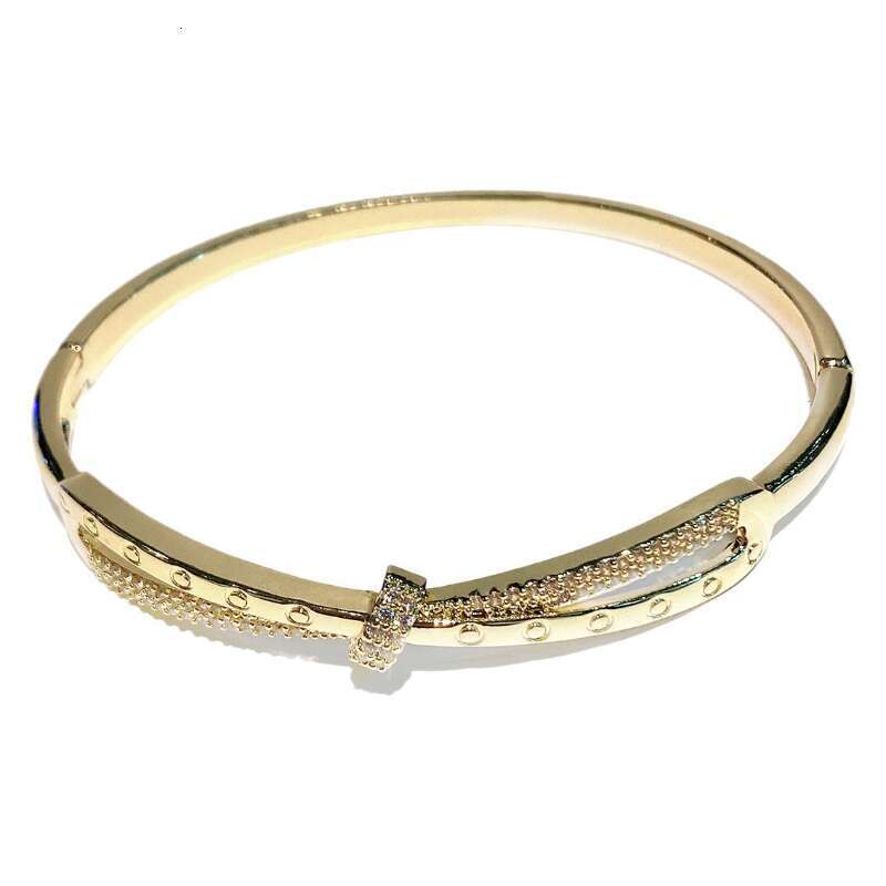 Bracelet Designer luxury bangle knot Zircon full inlay Bracelets Bowknot Fashion Trendy High-End design copper plated with 18K gold Festival vacation 