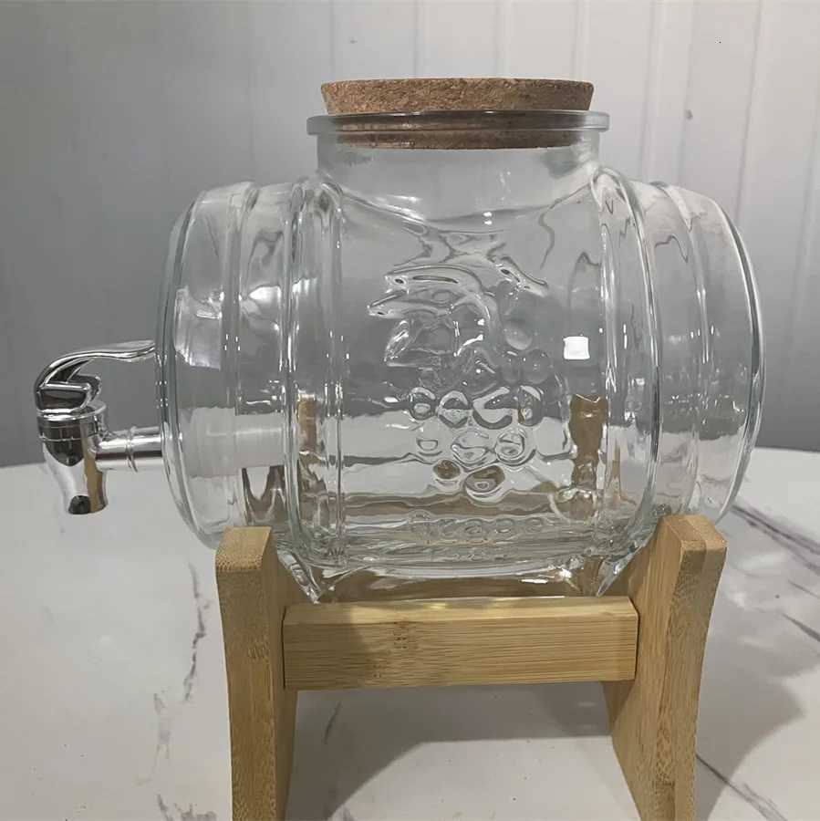 Soda Dispenser with Spout Refillable Brage Jug Leakproof WineFruit Jar Fridge Ju Dispenser Cold Brewing Tea Y251024
