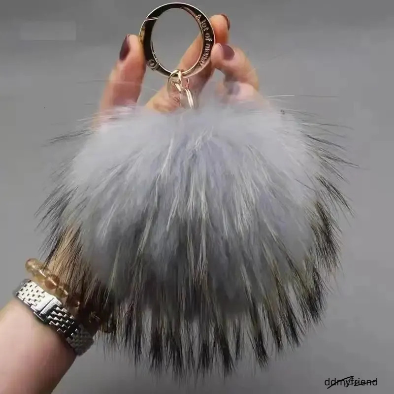 Animal Plush Keychain: 15Cm Soft Faux Fur Ball Pom Keychain With Metal Ring Pendant - Lightweight Accessory For Women Ddmyfriend