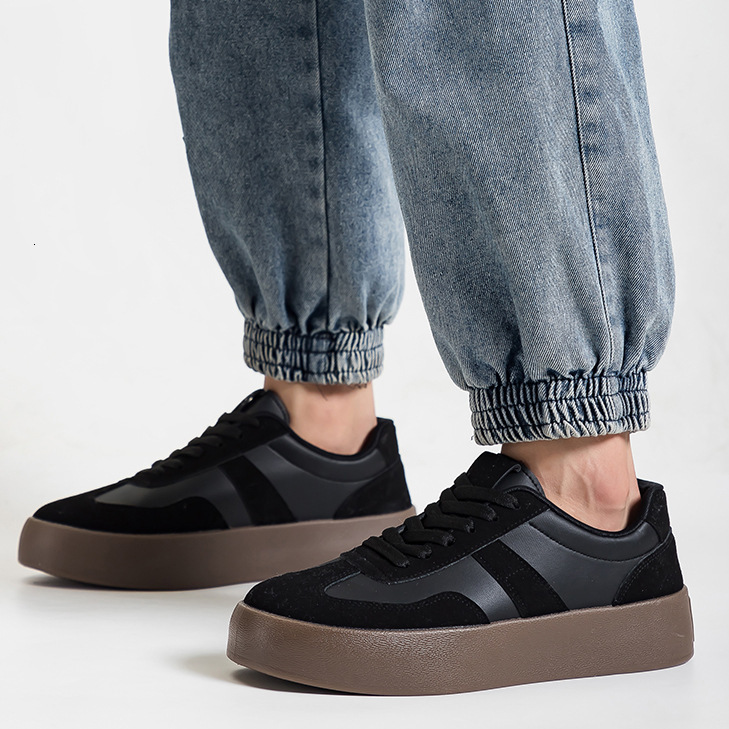 design Casual Shoes Pu Leather 3.5cm Thick Sole Sneakers for Men and Women with box free shipping