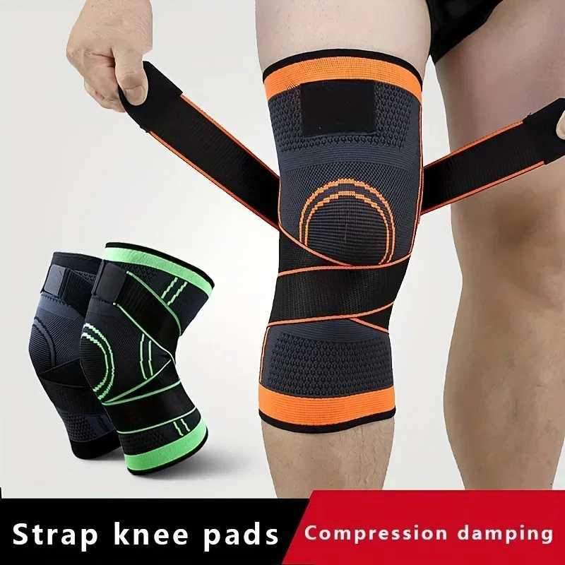 1PC Sports Knee Pad Men Pressurized Elastic Knee Pad Support Fitness Gear Basketball Volleyball Brace Tennis Cycling ProtectorW251024